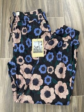 NWT Trovata Birds of Paradis Poppy Joggers Silk Blend